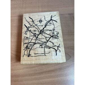 Inkadinakado Dawn Houser Rubber Stamp Travel Map Marsallia Greece